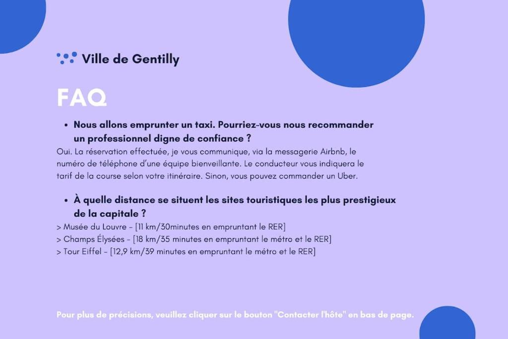 Appartement Cosy Au Calme, Proche De Paris Et Du Rer B جنتيلي المظهر الخارجي الصورة
