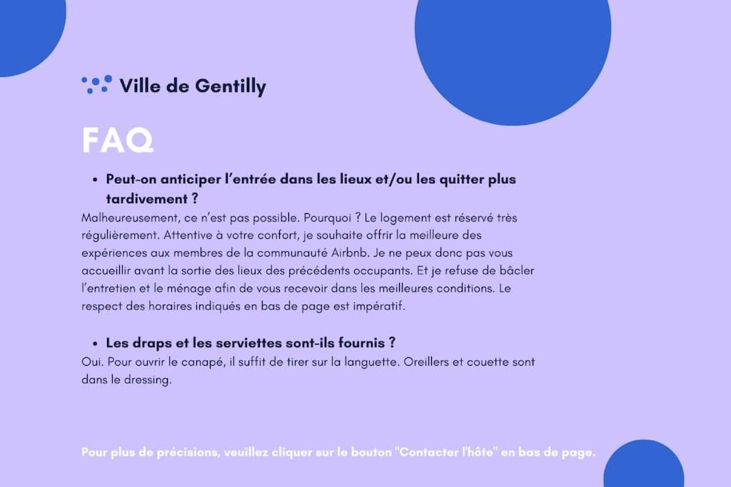 Appartement Cosy Au Calme, Proche De Paris Et Du Rer B جنتيلي المظهر الخارجي الصورة